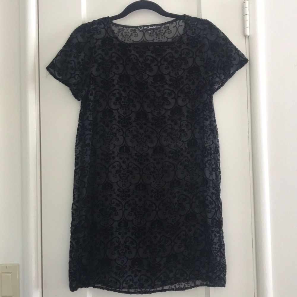 For Love & Lemons black velvet burnout dress